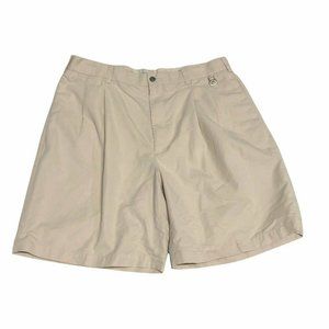 Jantzen Mens Shorts Size 36 Tan Khaki Pleated Shorts